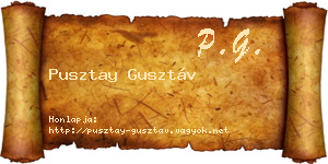 Pusztay Gusztáv névjegykártya